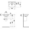 Мини-раковина подвесная LAUFEN PALACE 45x36 8.1570.1.000.104.1